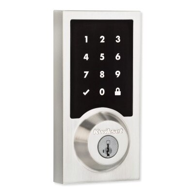 Kwikset SmartCode 916 Zigbee Contemporary Touchscreen Deadbolt with Home Connect, Satin Nickel